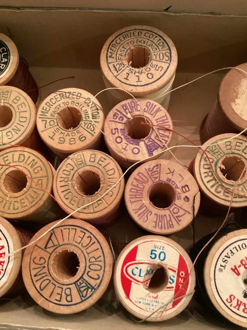 VTG Wooden Spools of Thread (29) Clark’s , Clark’s & Coats - Picture 8 of 11